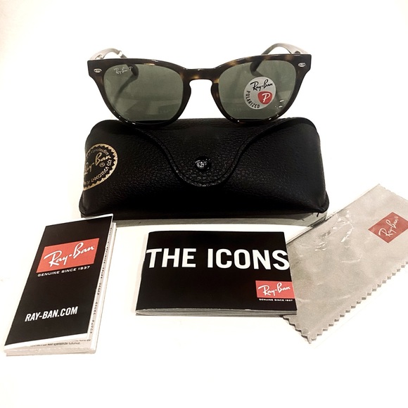 Ray-Ban Keyhole Wayfarer NEW ☀️Polarized☀️with KIT Havana Frame - Picture 11 of 12